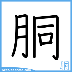 How to write "胴" - complete stroke order