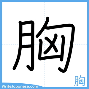 How to write "胸" - complete stroke order