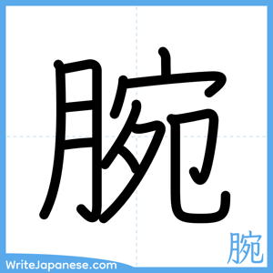 How to write "腕" - complete stroke order