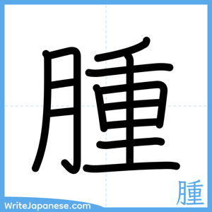 How to write "腫" - complete stroke order