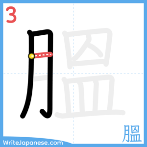 How to write "膃" - stroke 3