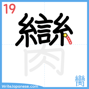 How to write "臠" - stroke 19