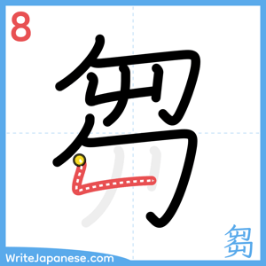 How to write "芻" - stroke 8