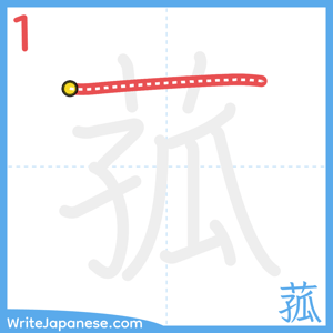 How to write "菰" - stroke 1