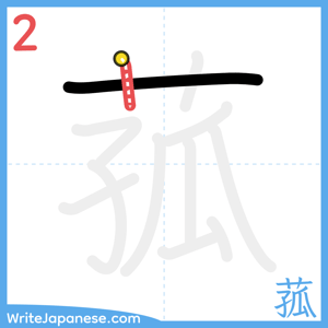 How to write "菰" - stroke 2