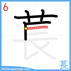 How to write "萇" - stroke 6
