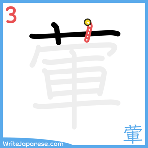 How to write "葷" - stroke 3