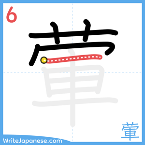 How to write "葷" - stroke 6