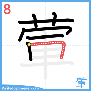 How to write "葷" - stroke 8