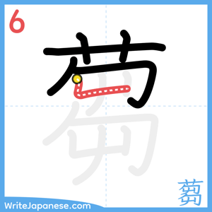 How to write "蒭" - stroke 6