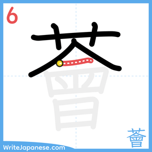 How to write "薈" - stroke 6
