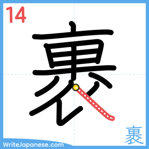 How to write "裹" - stroke 14