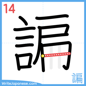 How to write "諞" - stroke 14