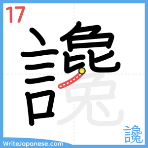 How to write "讒" - stroke 17