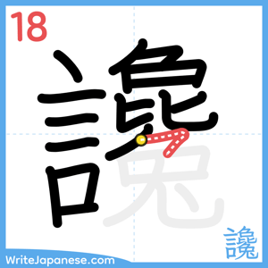 How to write "讒" - stroke 18