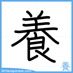 How to write "養" - complete stroke order