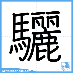How to write "驪" - complete stroke order