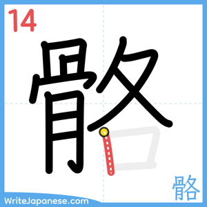 How to write "骼" - stroke 14