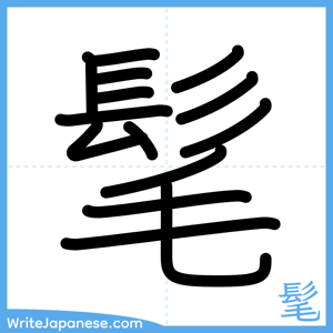 How to write "髦" - complete stroke order