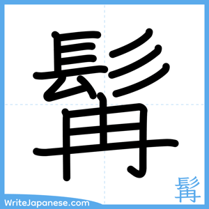 How to write "髯" - complete stroke order