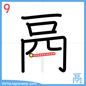 How to write "鬲" - stroke 9