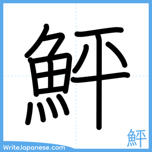 How to write "鮃" - complete stroke order