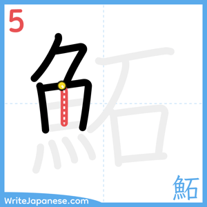 How to write "鮖" - stroke 5