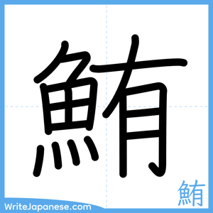 How to write "鮪" - complete stroke order