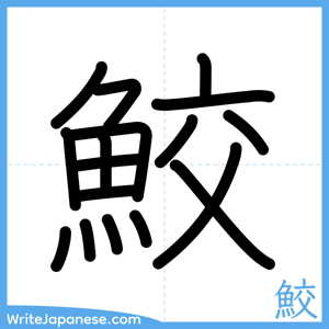 How to write "鮫" - complete stroke order