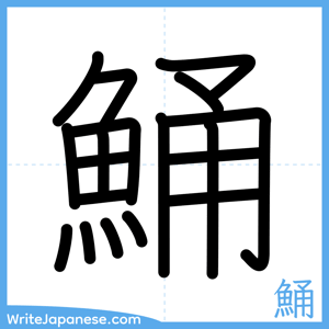 How to write "鯒" - complete stroke order
