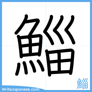 How to write "鯔" - complete stroke order