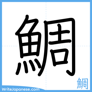 How to write "鯛" - complete stroke order