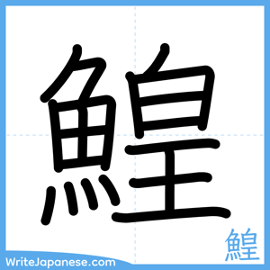 How to write "鰉" - complete stroke order