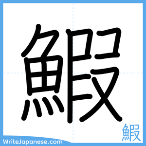 How to write "鰕" - complete stroke order