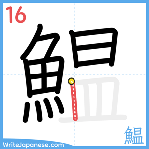 How to write "鰛" - stroke 16