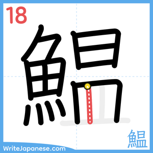 How to write "鰛" - stroke 18