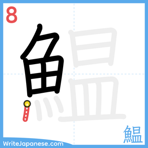 How to write "鰛" - stroke 8