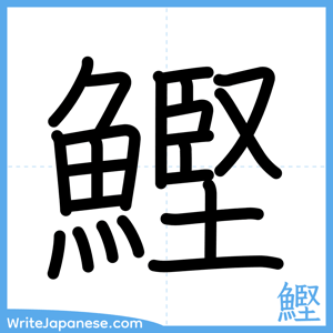 How to write "鰹" - complete stroke order