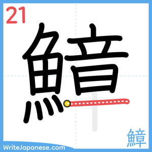 How to write "鱆" - stroke 21