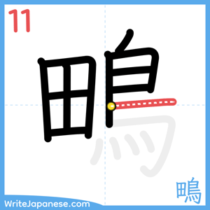 How to write "鴫" - stroke 11