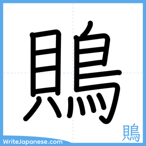 How to write "鵙" - complete stroke order