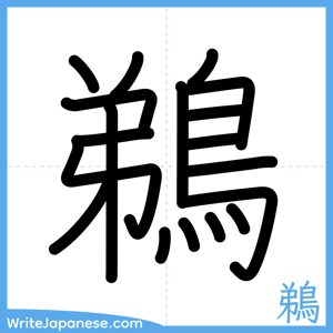 How to write "鵜" - complete stroke order