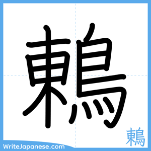 How to write "鶇" - complete stroke order