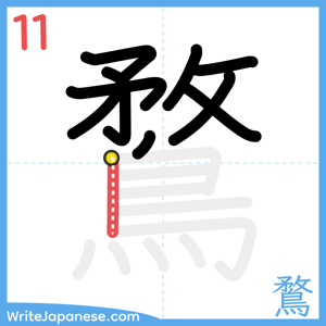 How to write "鶩" - stroke 11