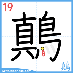 How to write "鷏" - stroke 19