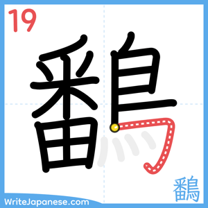 How to write "鷭" - stroke 19