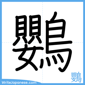 How to write "鸚" - complete stroke order