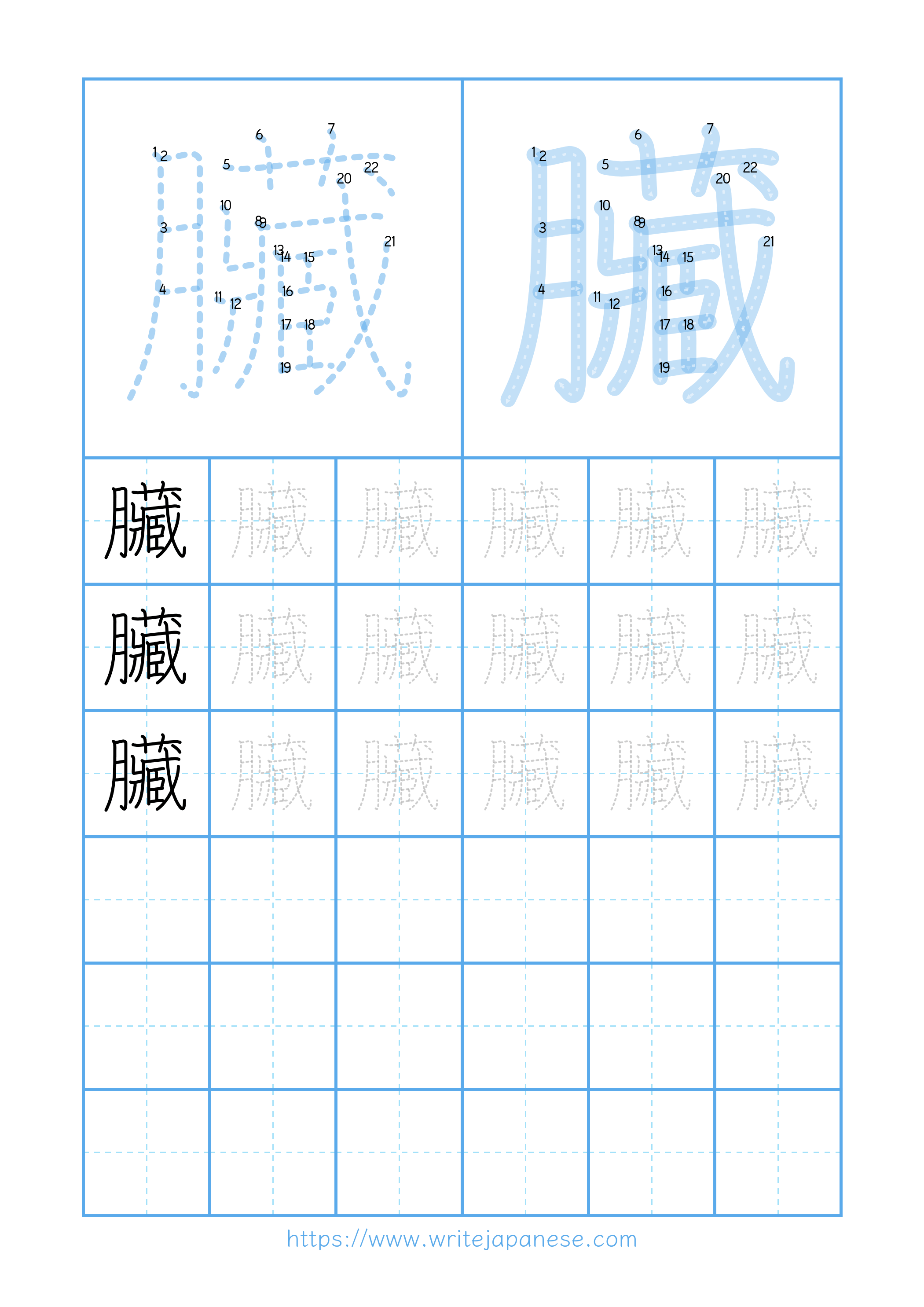 Modern horizontal worksheet for 臟